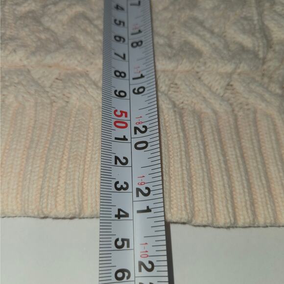 Jeanne Pierre Womens Large Pale Peach Sweater Cotton Long Sleeve Pockets Neutral - Picture 7 of 11